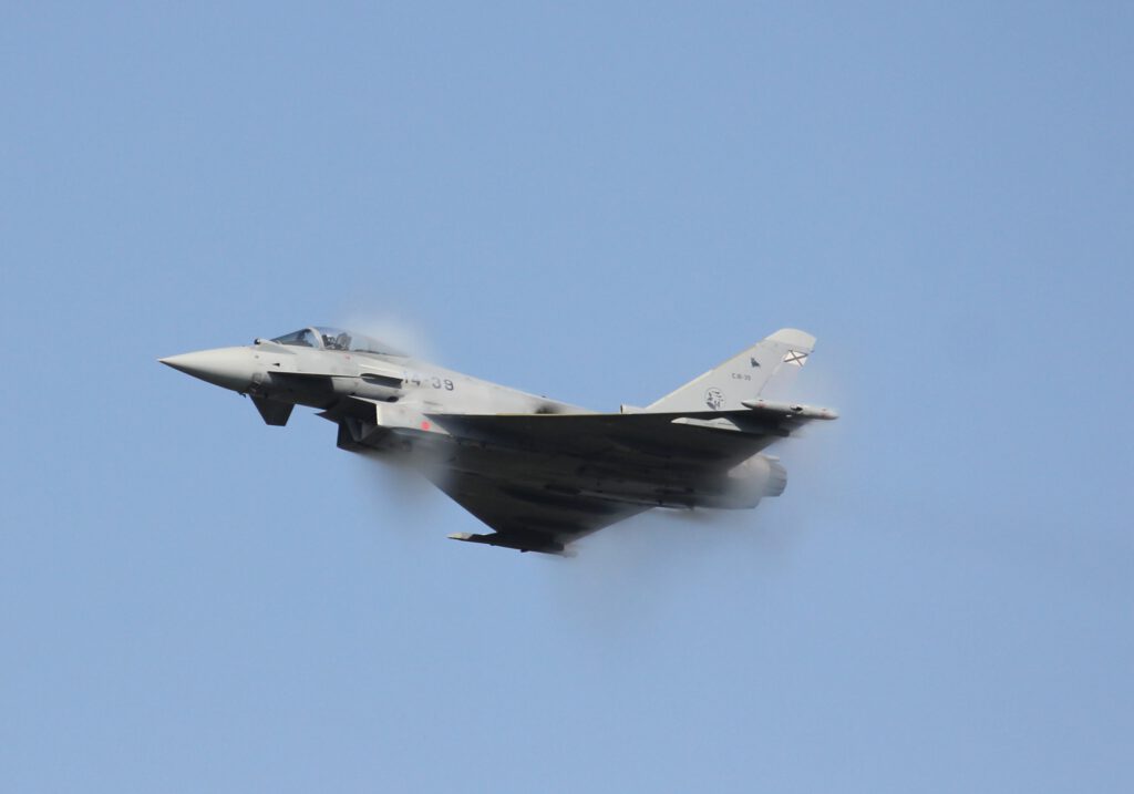 spanischer Eurofighter beim Besuch der Reservisten aus Siegburg beim Tag der Belgischen Luftwaffe